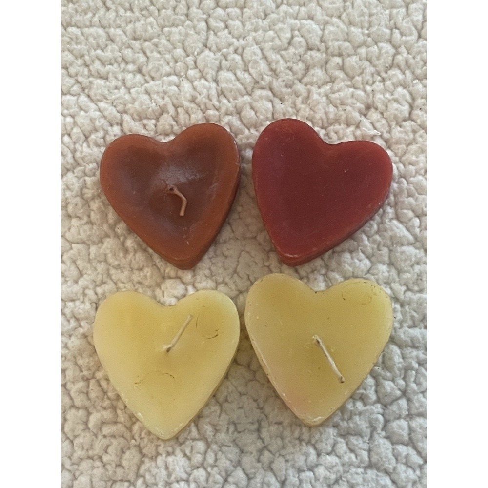 4 Heart Shaped Candles, 1 Does Not Have A Wick